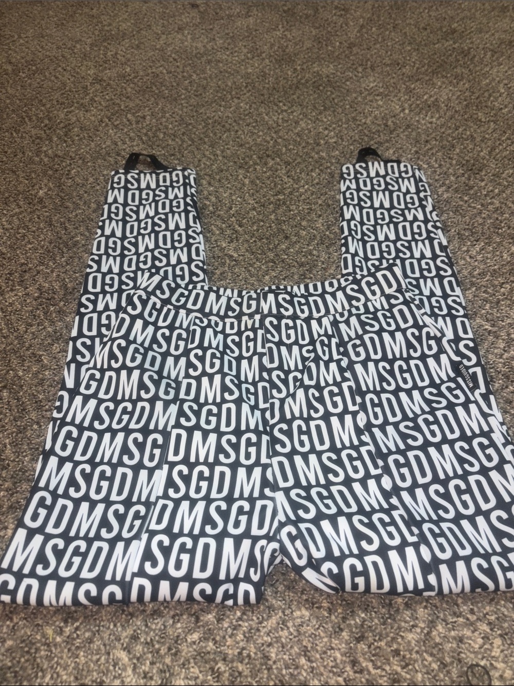 Missguided Black & White Logo-Print Overalls